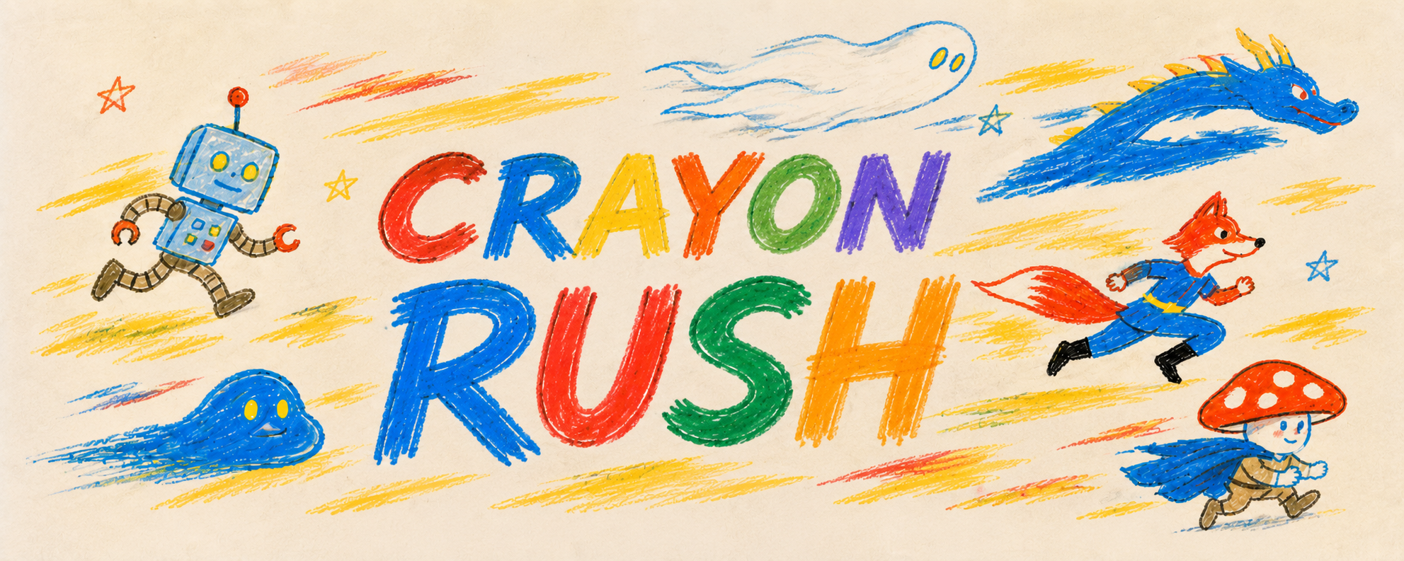 Crayon Rush Crayon Art banner